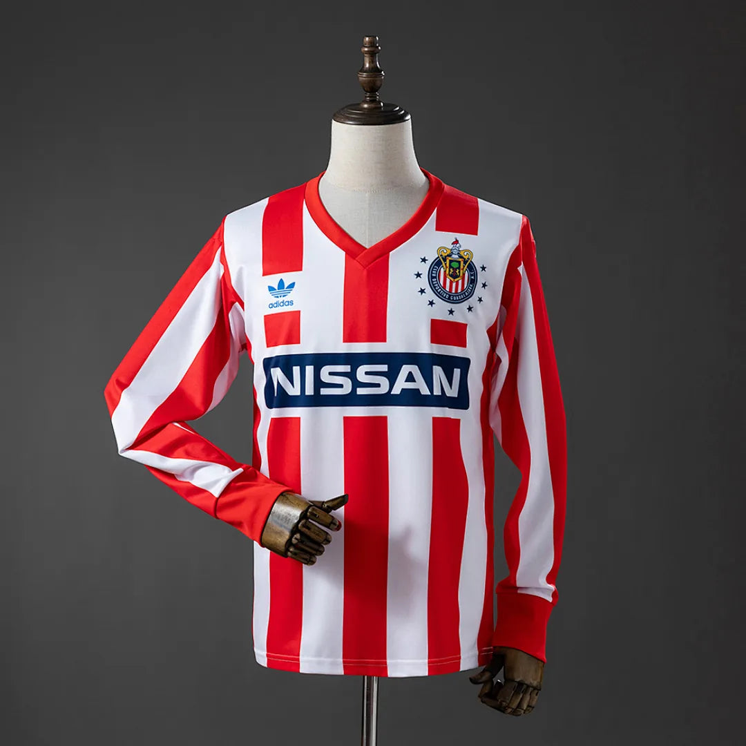 Chivas Guadalajara 1990/91 Home Long Sleeve Retro Jersey