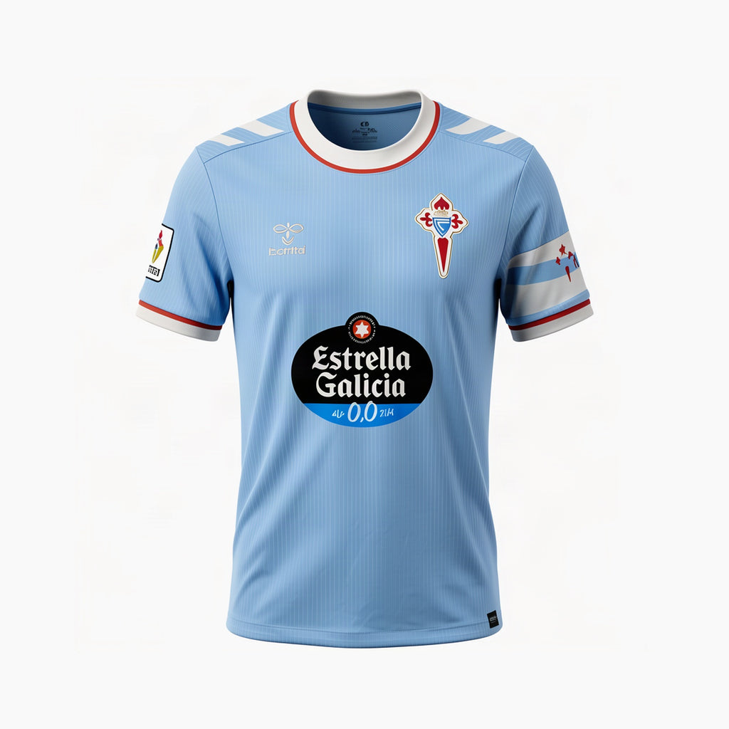 Camiseta Primera Equipación Celta 26/27 — render frontal 3D