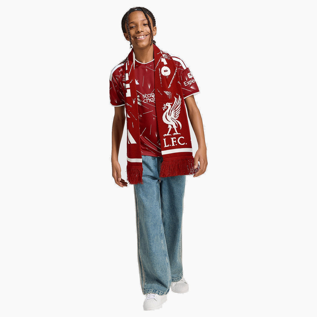 Liverpool kids home kit 2026/27 - full fit on model