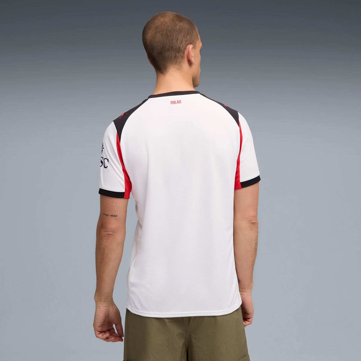 Ac milan away jersey 2025/26 - back on model