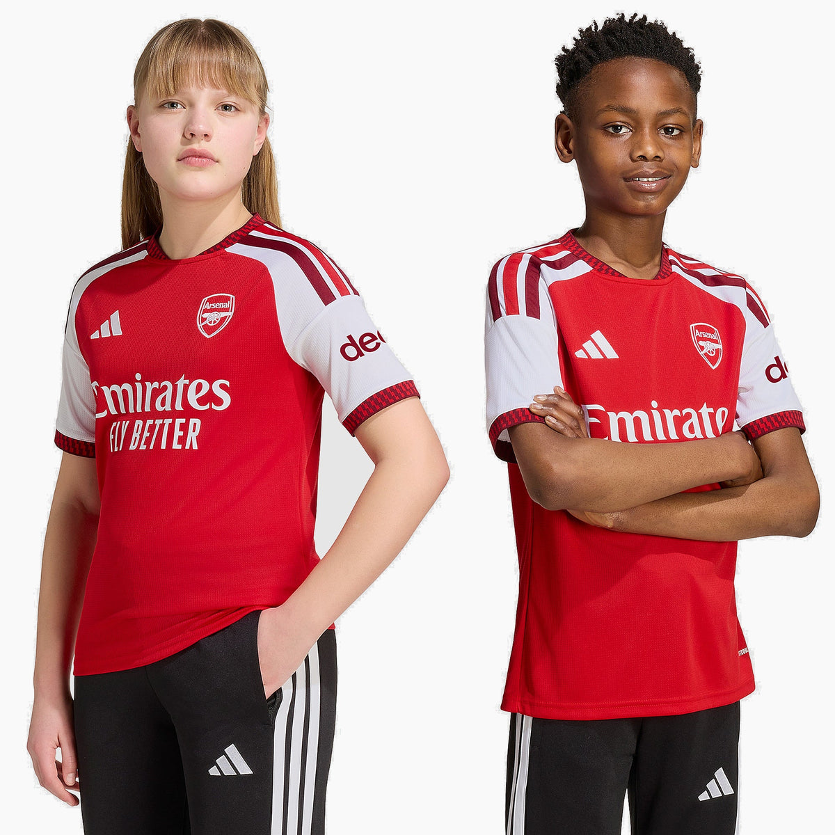 Arsenal kids home kit 2026/27 - front on model
