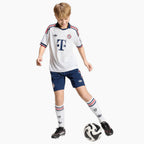 Bayern munich kids away kit 2026/27 - full fit on model