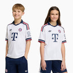 Bayern munich kids away kit 2026/27 - front on model