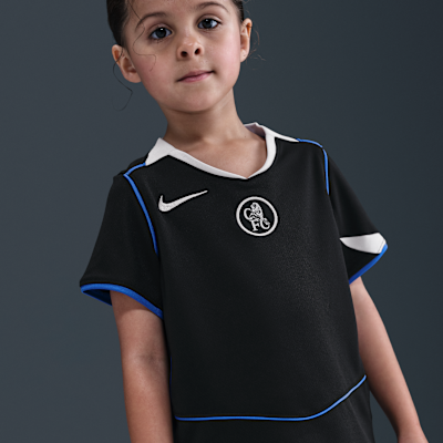 Chelsea Kids Third 25/26 - detalhe frontal oficial