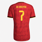 Camiseta Primera Equipación Bélgica Mundial 2026 — Kevin De Bruyne 7 — frente y espalda