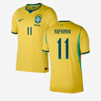 Camiseta Primera Equipación Brasil Mundial 2026 — Raphinha 11 — frente y espalda