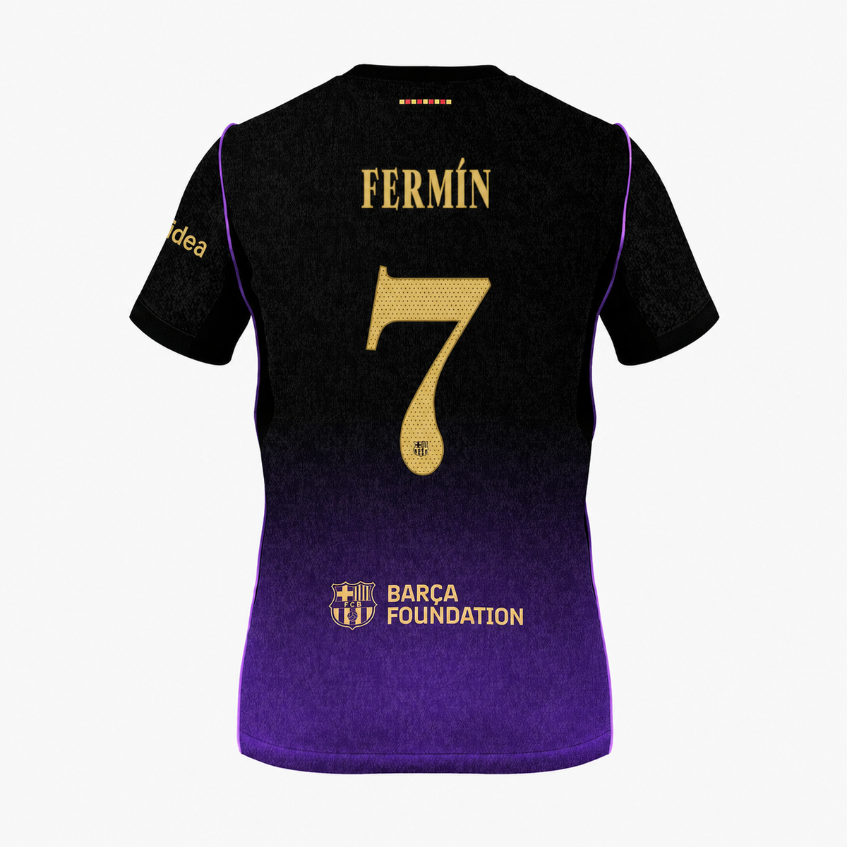 Camiseta Versión Jugador Segunda Equipación Barcelona 26/27 — Fermín López 7 — vista trasera sin parche