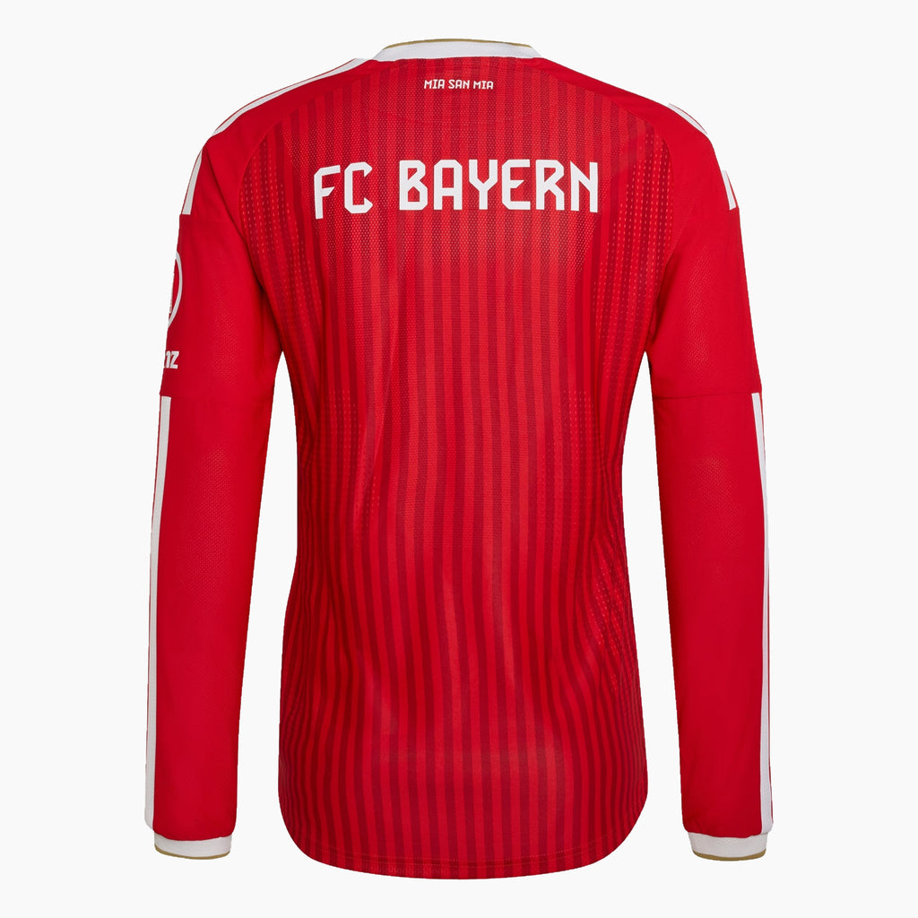 Bayern Munich 2026/27 Home player jersey long sleeve, KANE 9 - back view of the base shirt without personalisation