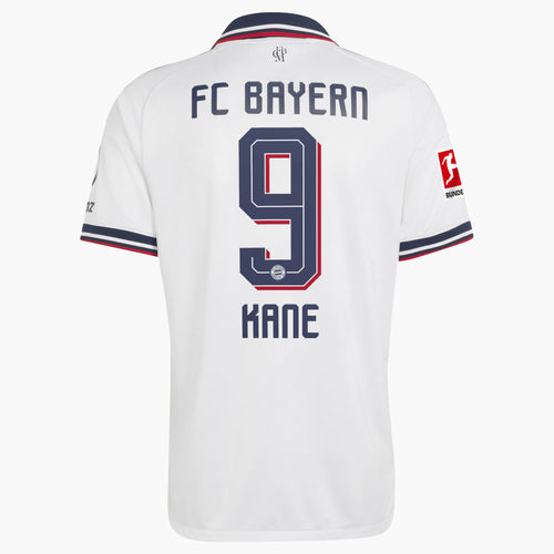Bayern München 2026/27 Auswärts-Spielertrikot - personalisierte Rückseite mit KANE 9
