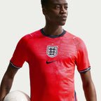 England 2026 away fan shirt, KANE 9 - crest, collar and shoulder detail