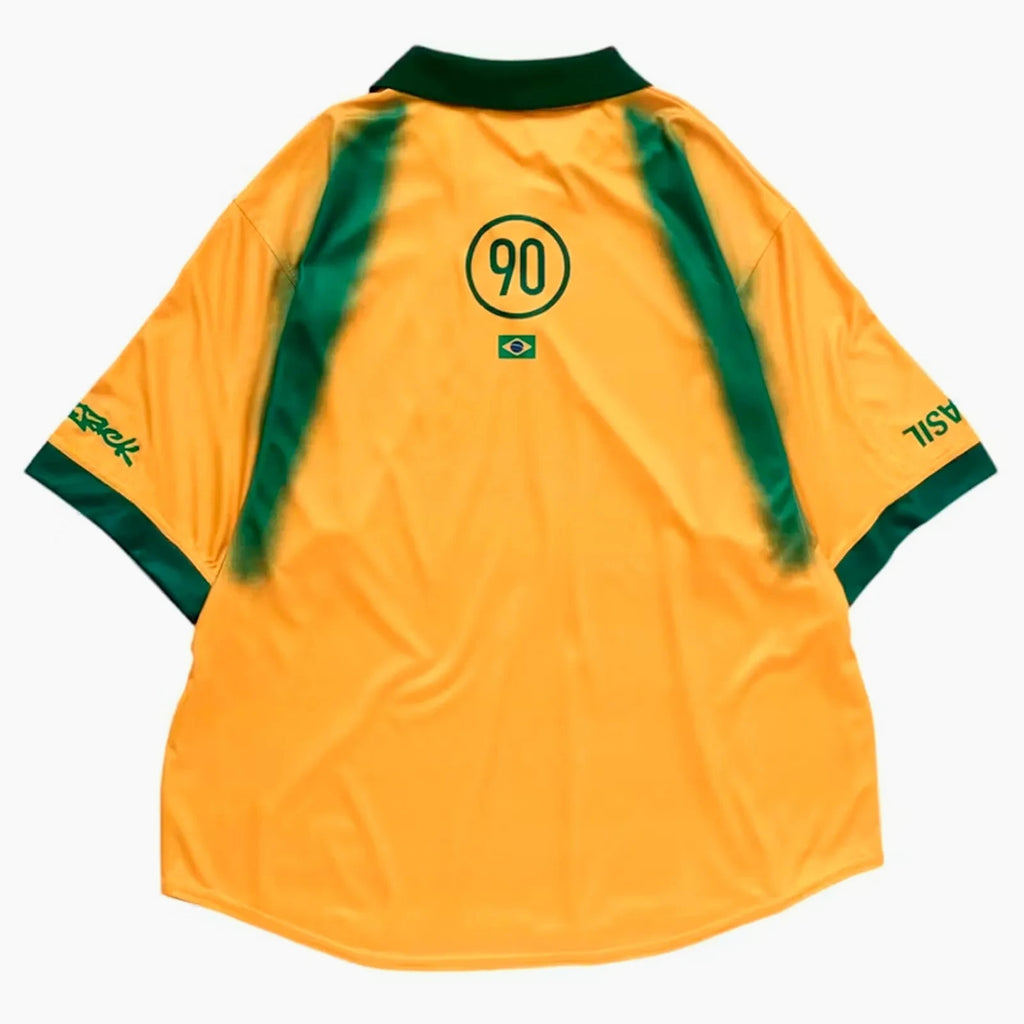 Camiseta Retro Brasil Travis Scott Cactus Jack x Nike Total 90 — Espalda