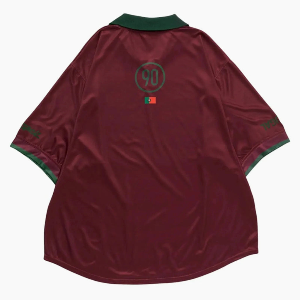 Camiseta Retro Portugal Travis Scott Cactus Jack x Nike Total 90 — Espalda