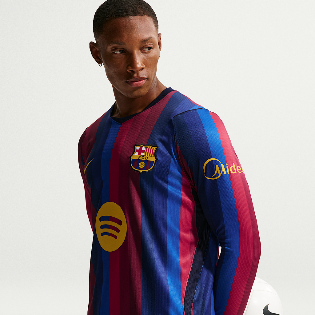 Barcelona Home Long Sleeve Jersey 2026/27 - front view on model