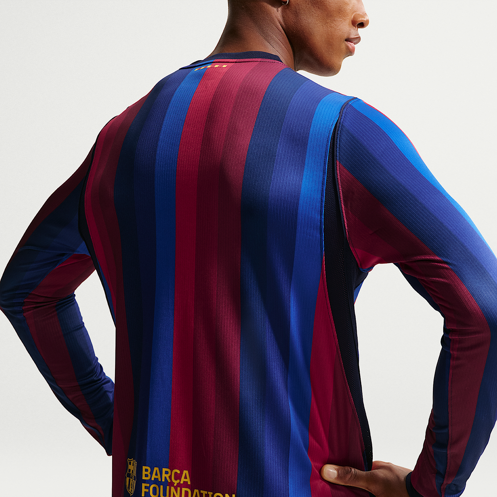 Barcelona Home Long Sleeve Jersey 2026/27 - back view on model