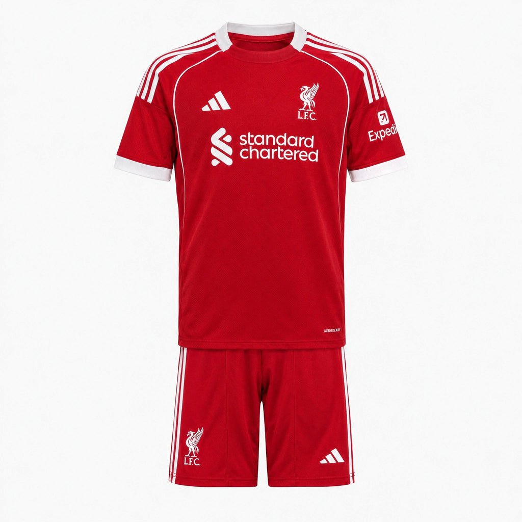 Conjunto 1Âª EquipaciÃ³n Liverpool 25/26 NiÃ±o