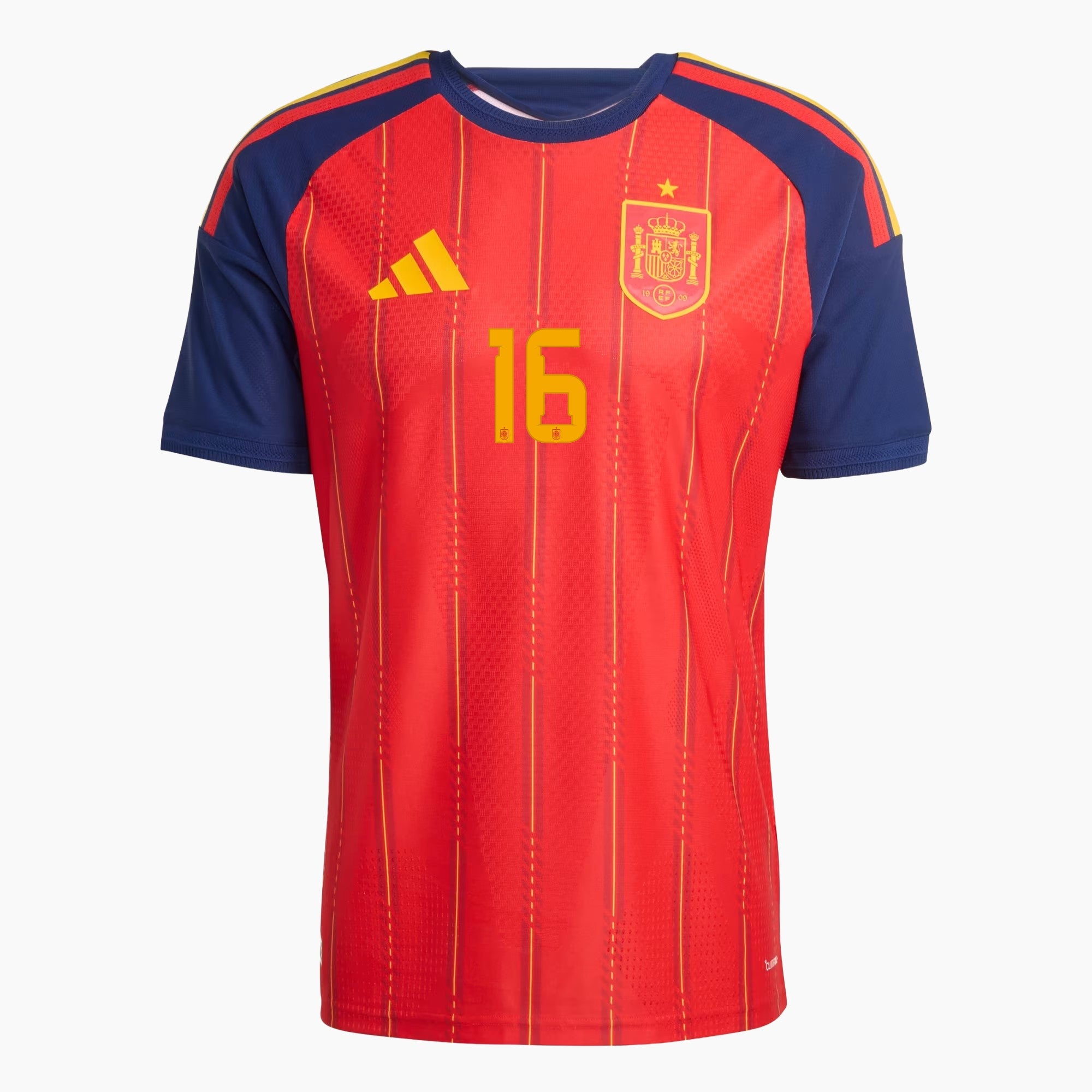 Camiseta Versión Jugador Primera Mundial 2026 — Rodrigo 16 — Vista 2