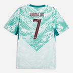 Camiseta Segunda Equipación Portugal Mundial 2026 — Cristiano Ronaldo 7 — frente y espalda
