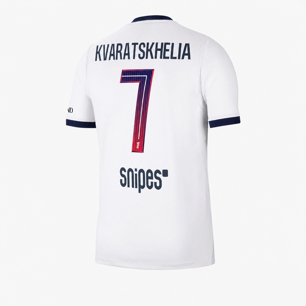 Camiseta PSG 26/27 Kvaratskhelia 7 — capa Olé sem fundo embutido