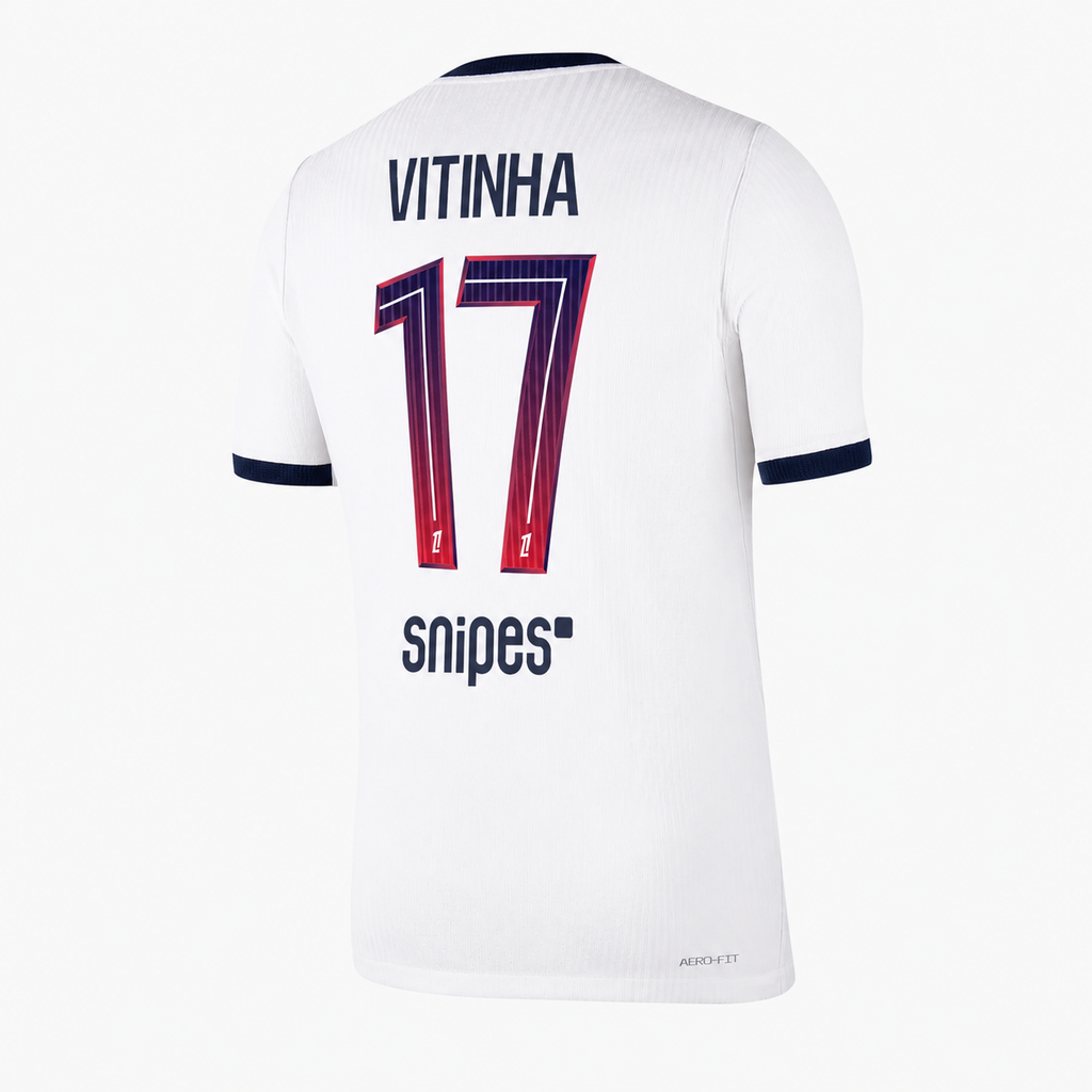 Camiseta PSG 26/27 Vitinha 17 — capa Olé sem fundo embutido