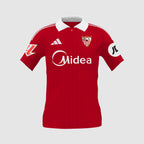 Camiseta Segunda Equipación Sevilla FC 25/26 — capa frontal Olé e6e6e6